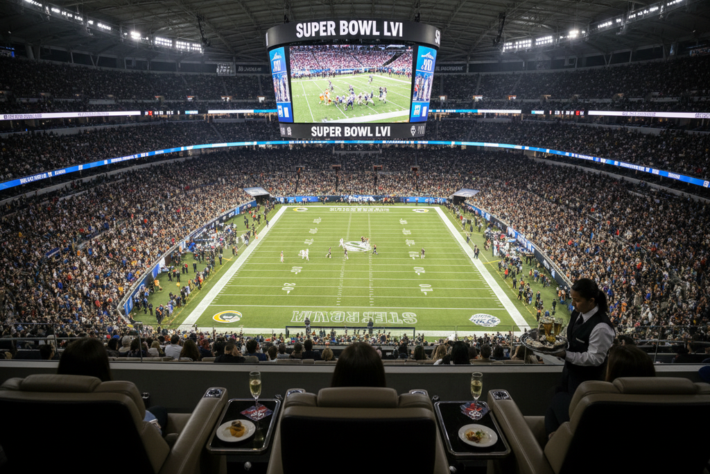 Upper Sideline VIP seating view at SoFi Stadium